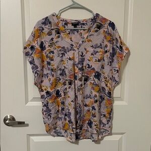 Torrid Purple and Yellow Floral Blouse